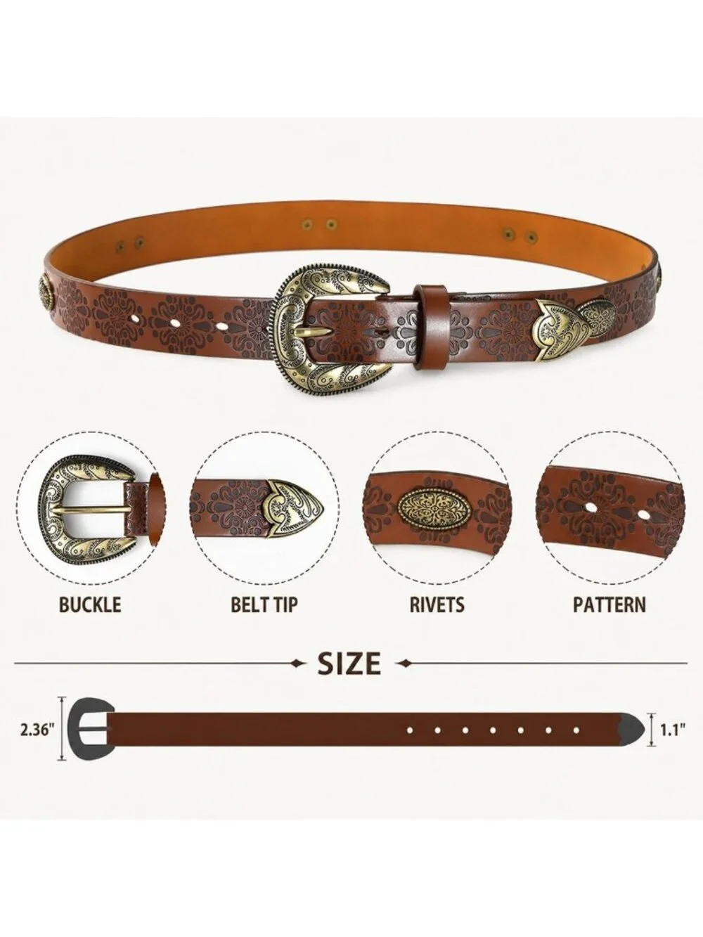 Stylish Western Cowgirl Belt for Women - Perfect for Jeans & Country Outfits
